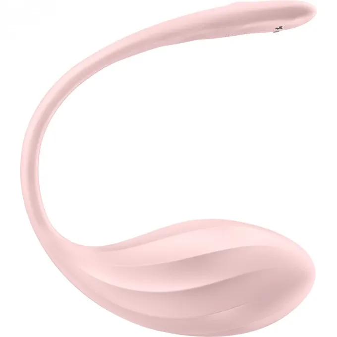 виброяйцо satisfyer ribbed petal connect app с пультом ду, розовое, 7,8 см в Мурманске