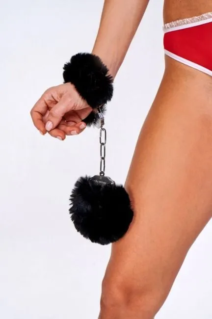 наручники декоративные le frivole be mine, с черным мехом в Мурманске