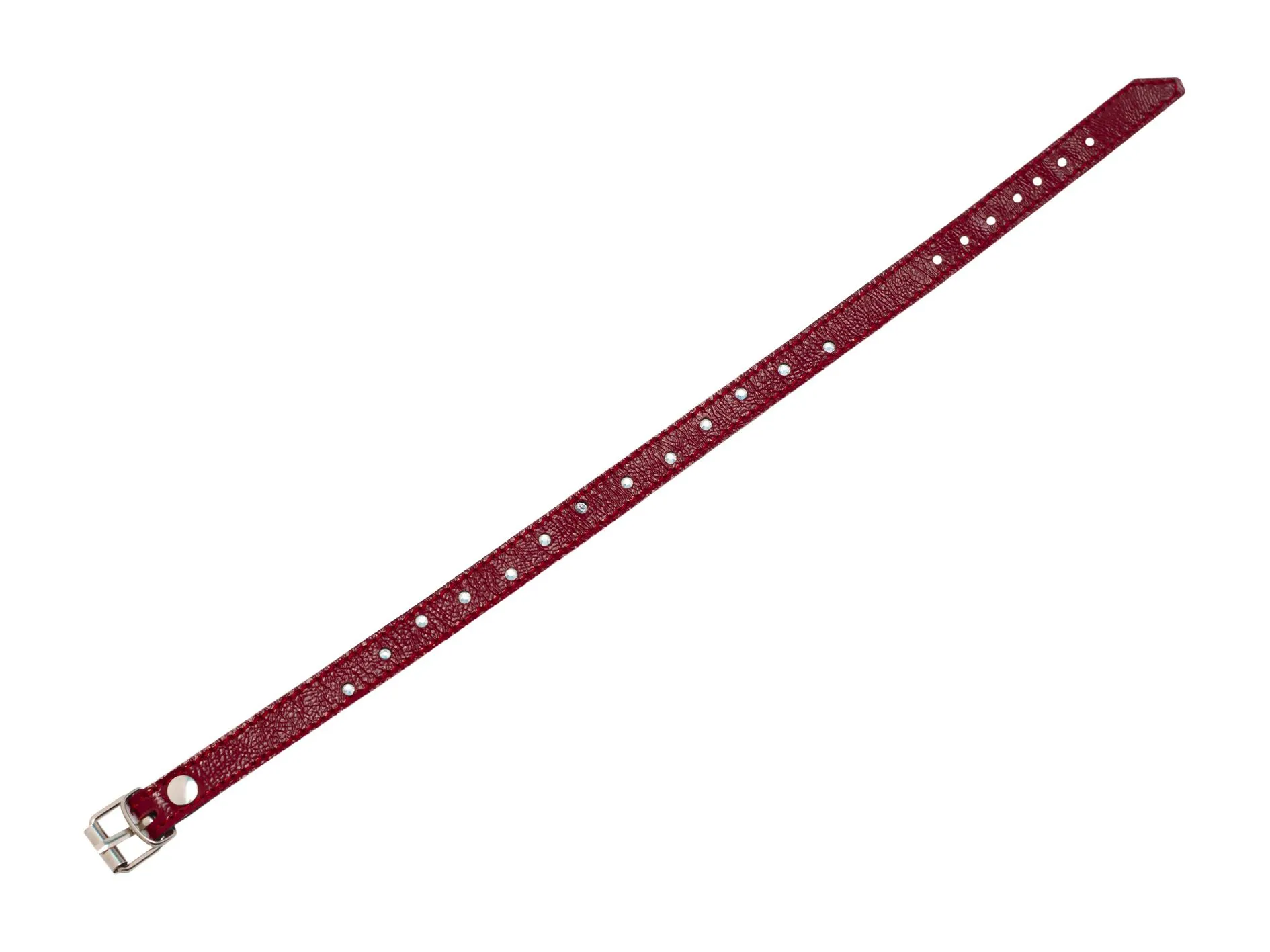 ошейник лаковый pinkrabbit со стразами, красный в Мурманске