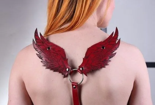 Бондажный комплект Подиум Крылья, красный