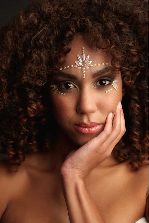 декоративное украшение (камни) на клеевой основе body jewelry stickers - face - glow in the dark - o в Мурманске