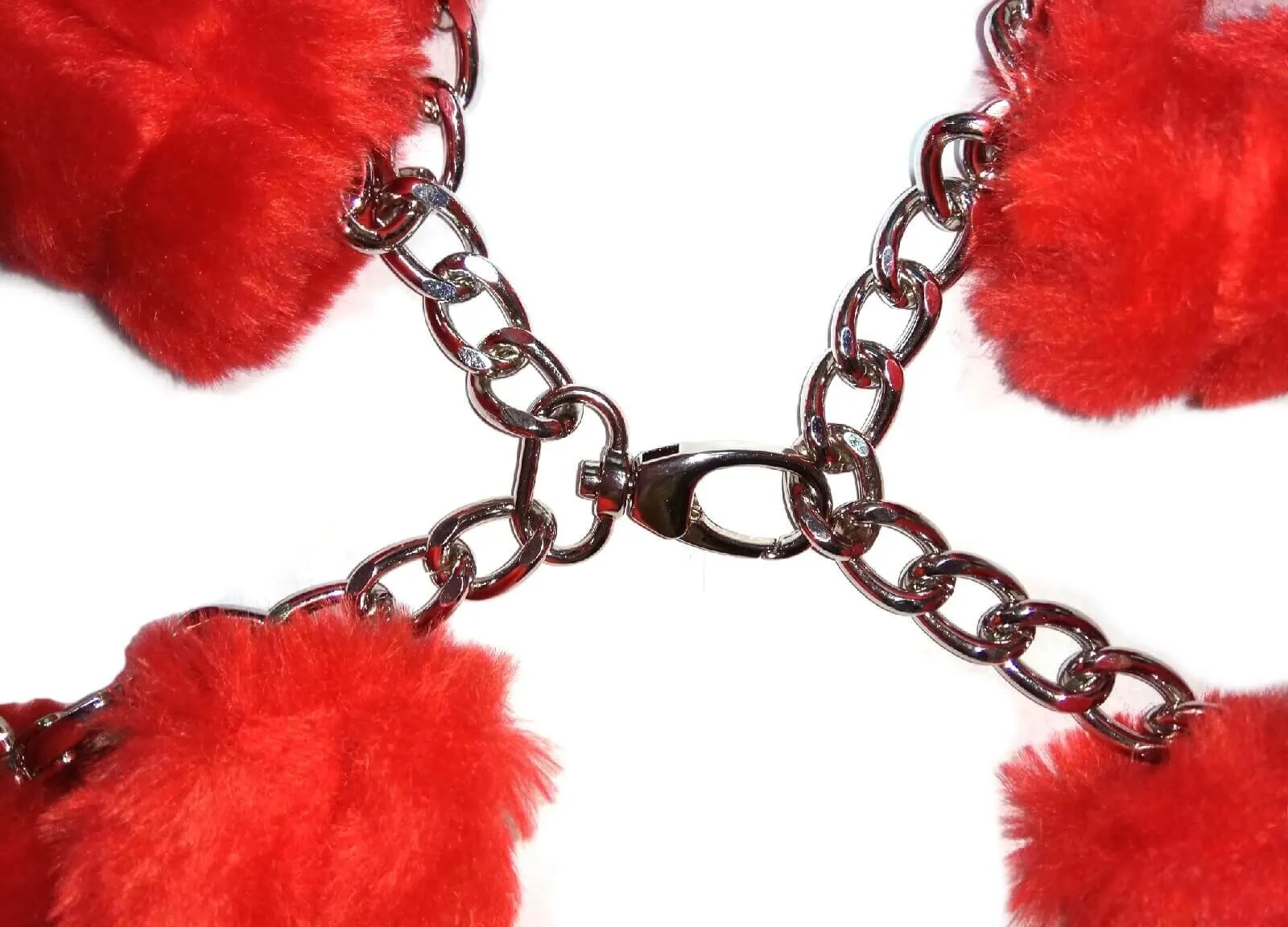 наручники и поножи декоративные i sexy меховое искушение, красные в Мурманске