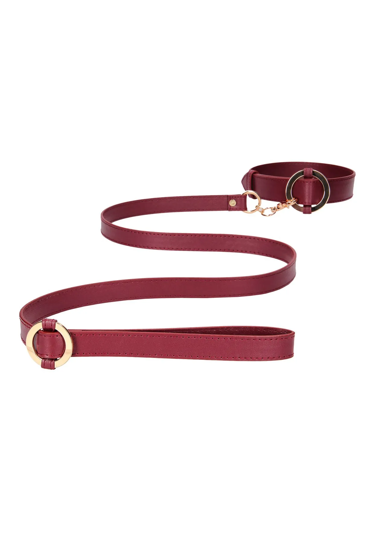 ошейник с поводком ouch ouch! - collar with leash - burgundy в Мурманске