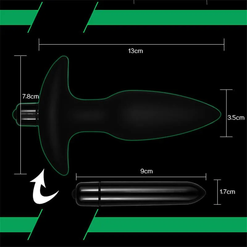 анальная пробка lovetoy silicone fantasy anal plug, с вибрацией, чёрная в Мурманске