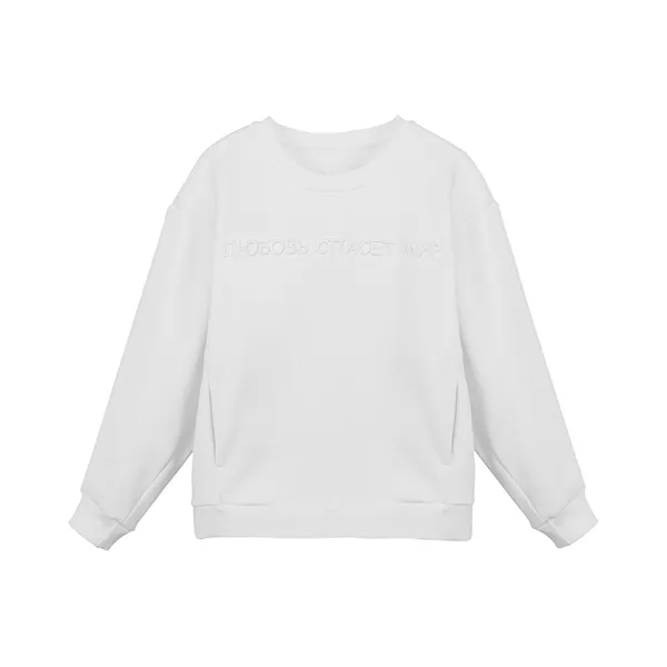 Свитшот PinkRabbit идеальный оверсайз, молочный