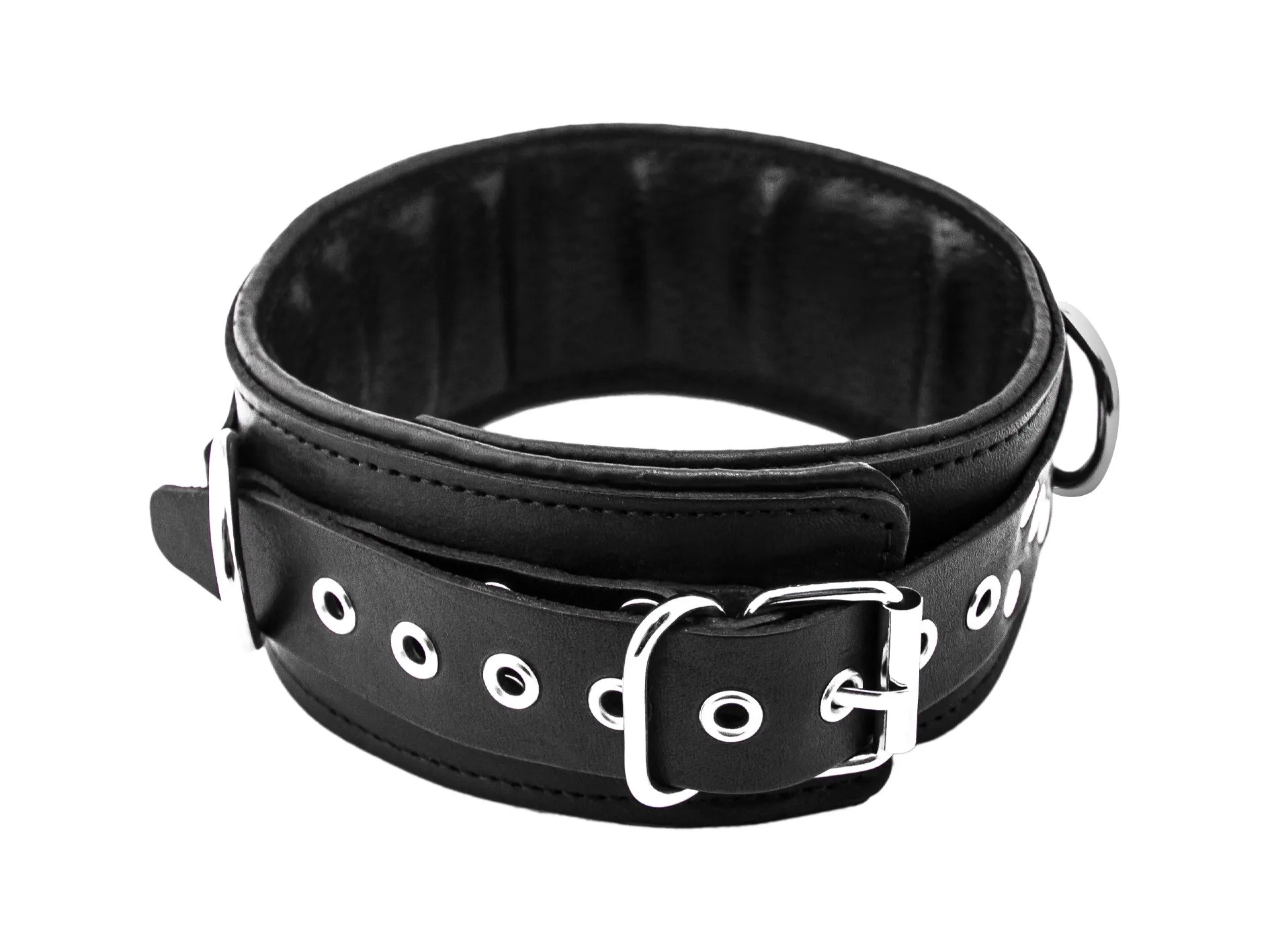 ошейник pinkrabbit на мягкой подкладке, чёрный в Мурманске