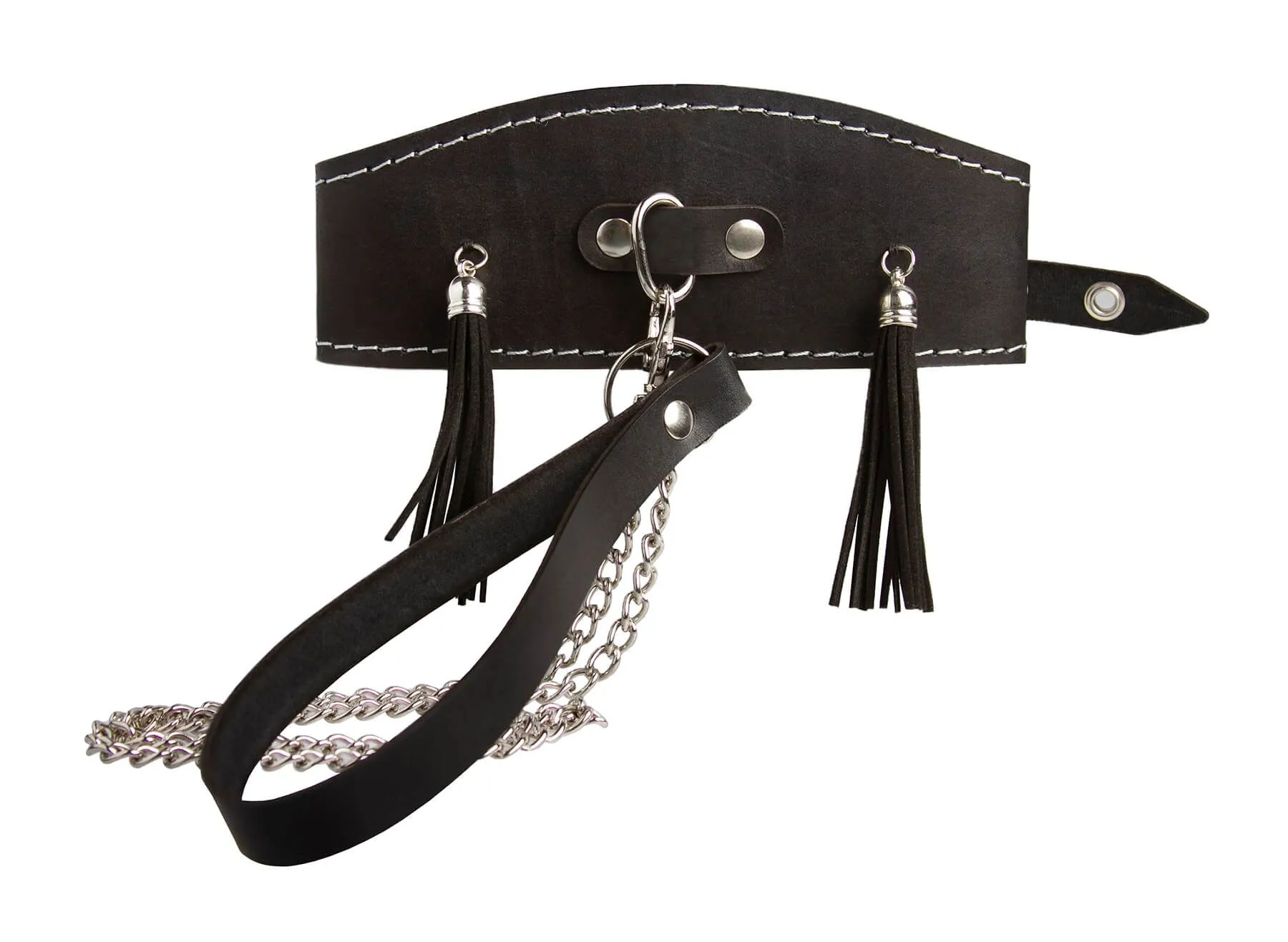 ошейник высокий pinkrabbit с кисточками, чёрный в Мурманске
