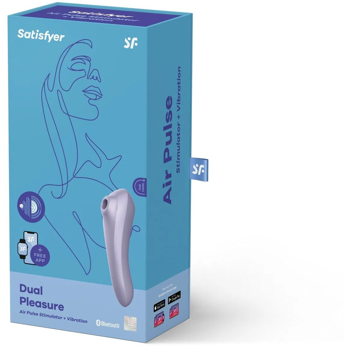 вакуумно-волновой бесконтактный стимулятор клитора satisfyer dual pleasure, лиловый в Мурманске