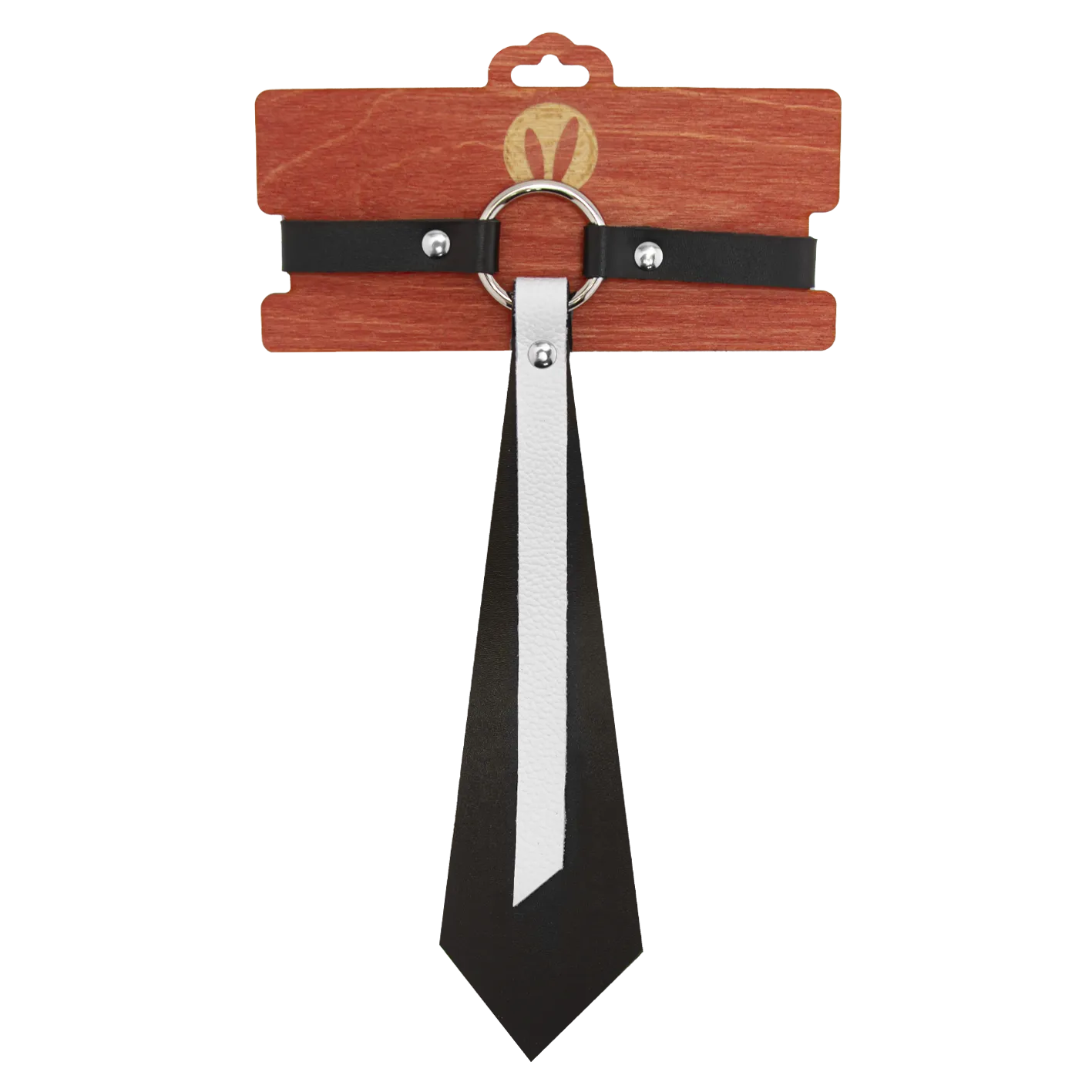 Чокер PinkRabbit Галстук черно-белый