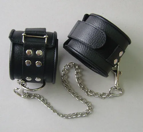 оковы кожаные черные на липучках, соединенные цепочкой длиной 35см 3073-1 в Мурманске