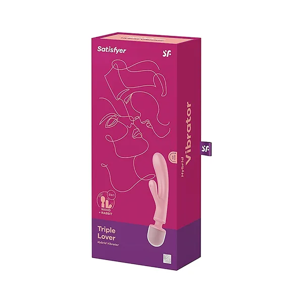 универсальный массажер ванд-кролик satisfyer triple lover, розовый в Мурманске