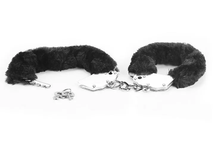 наручники декоративные lovetoy fetish pleasure fluffy handcuffs, черные в Мурманске