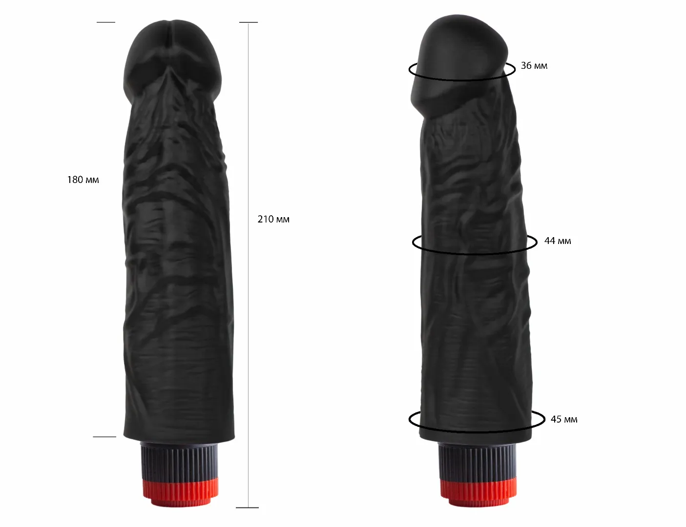 вибратор реалистик черный  биоклон 417400ru в Мурманске