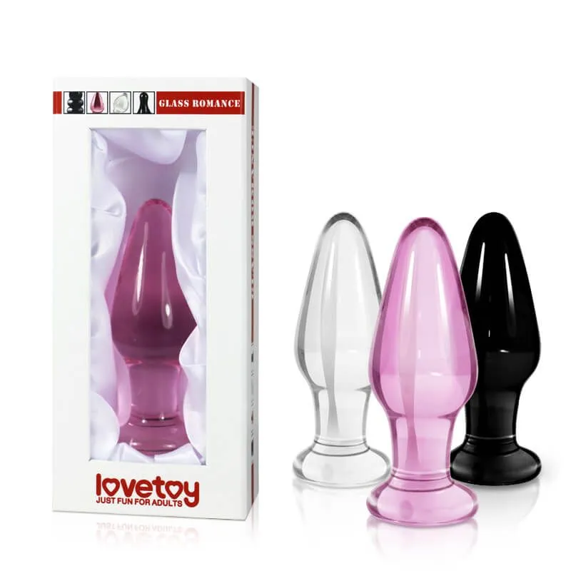 анальная пробка lovetoy glass romance 11, прозрачная в Мурманске