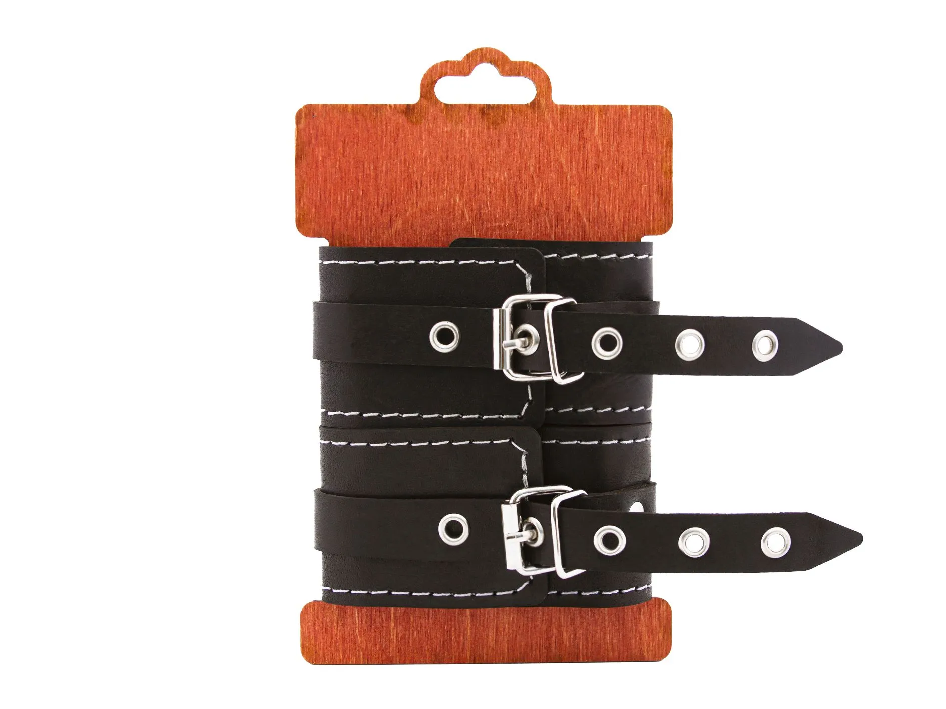 оковы pinkrabbit из натуральной кожи, с белой строчкой в Мурманске