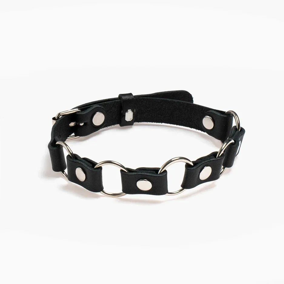 чокер pink rabbit кожаный с кольцами в Мурманске