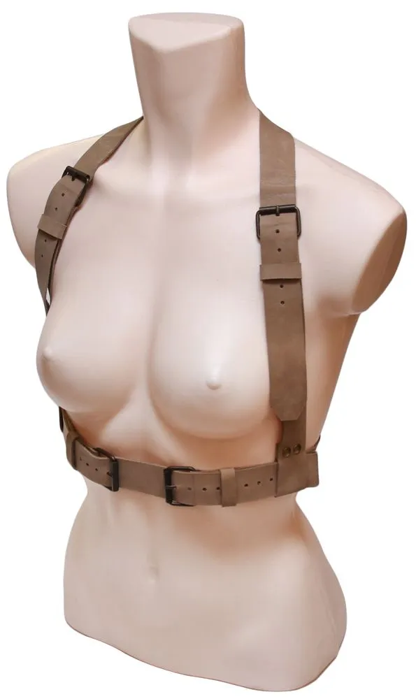 Эротическое бондажный комплект с широкими ремнями, хаки в Мурманске