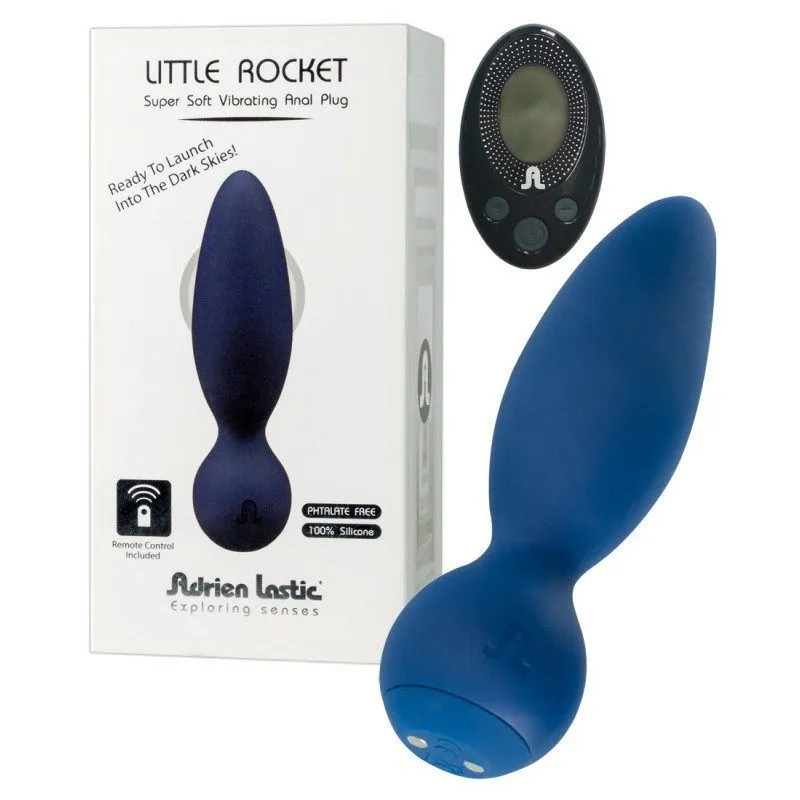 анальная пробка adrien lastic little rocket на ду, синяя в Мурманске