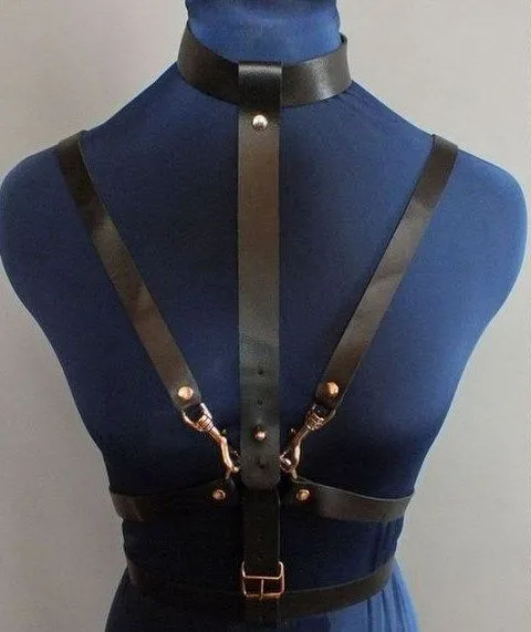 Эротическое бондажный комплект подиум с ошейником, черный в Мурманске