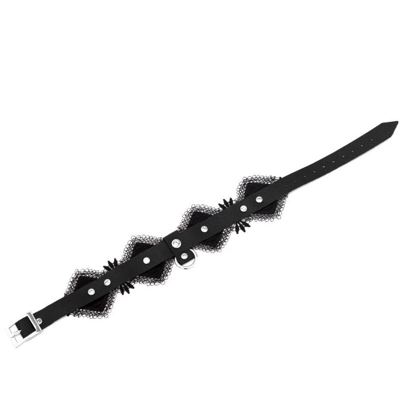 чокер с кружевом pinkrabbit чёрный в Мурманске