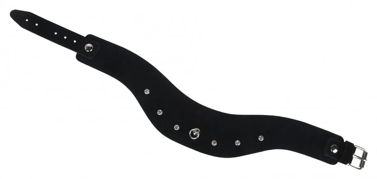 ошейник tm fire horse из замши, чёрный в Мурманске