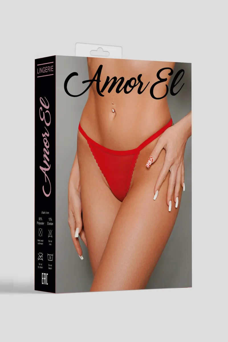 Эротическое откровенные трусики с декоративными цепочками на ягодицах в Мурманске