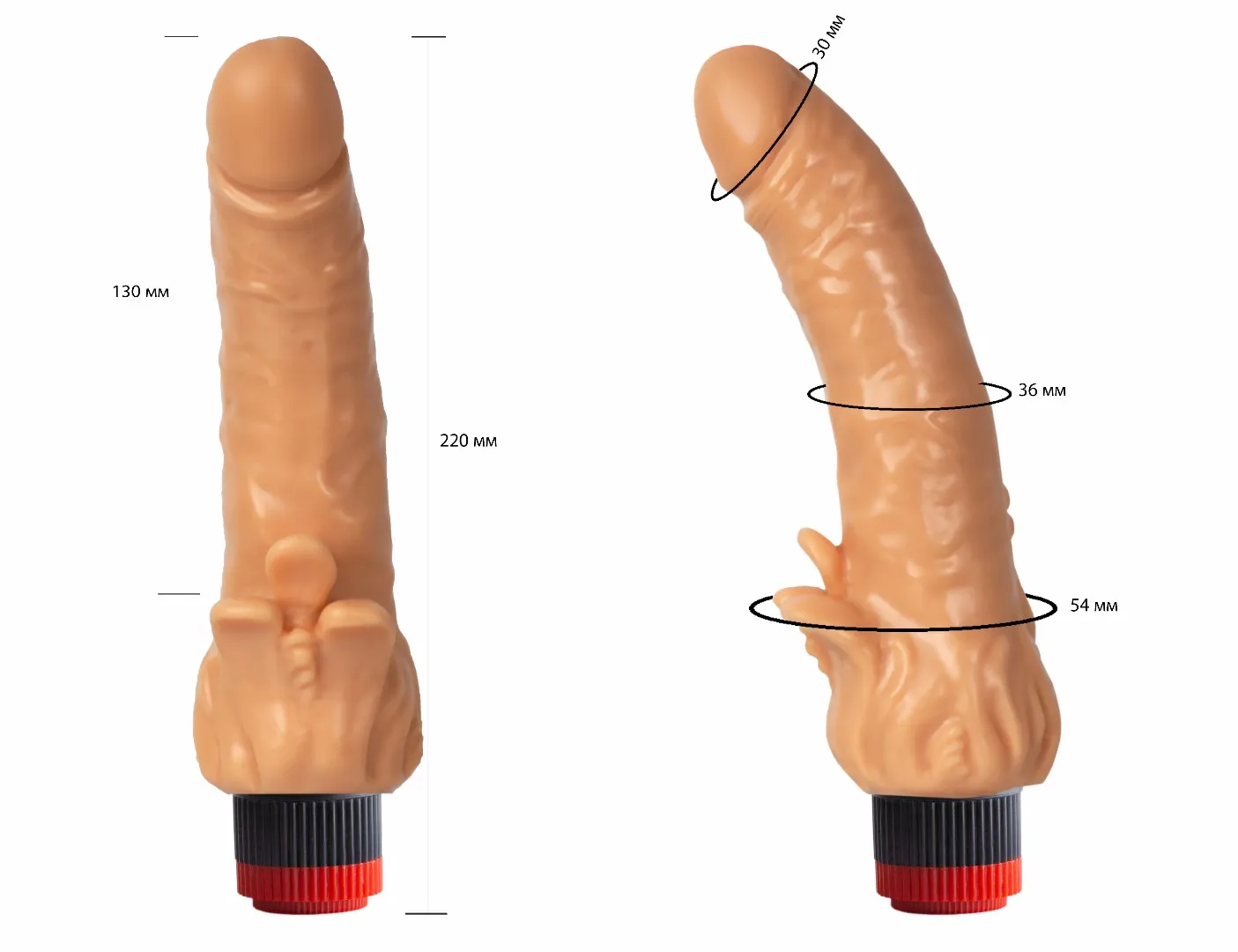 вибратор гелевый с отростком 110200ru в Мурманске