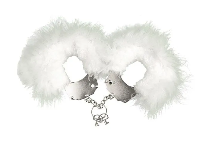 наручники декоративные adrien lastic metallic handcuffs, белые в Мурманске