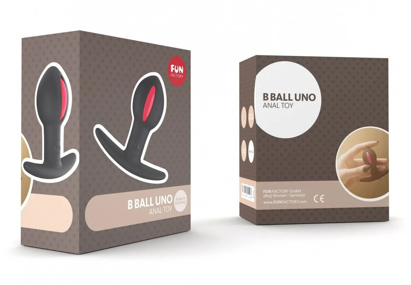 анальный шарик fun factory b ball uno, черно-малиновый в Мурманске