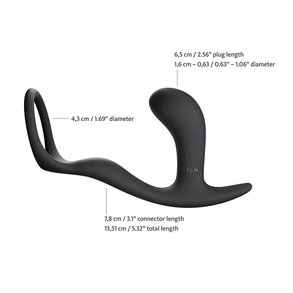 кольцо эрекционное с пробкой fun factory bootie ring, чёрное в Мурманске