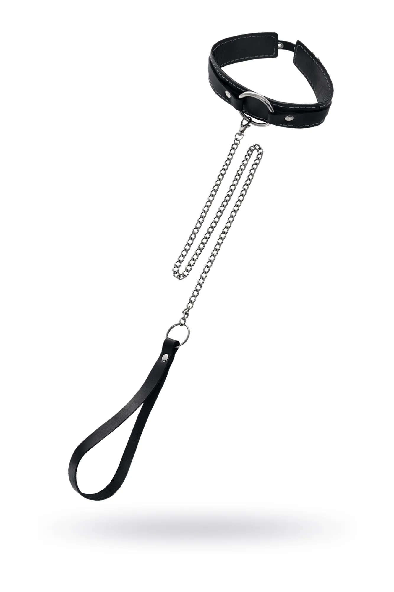 Чокер-ошейник Pecado BDSM, натуральная кожа, чёрный