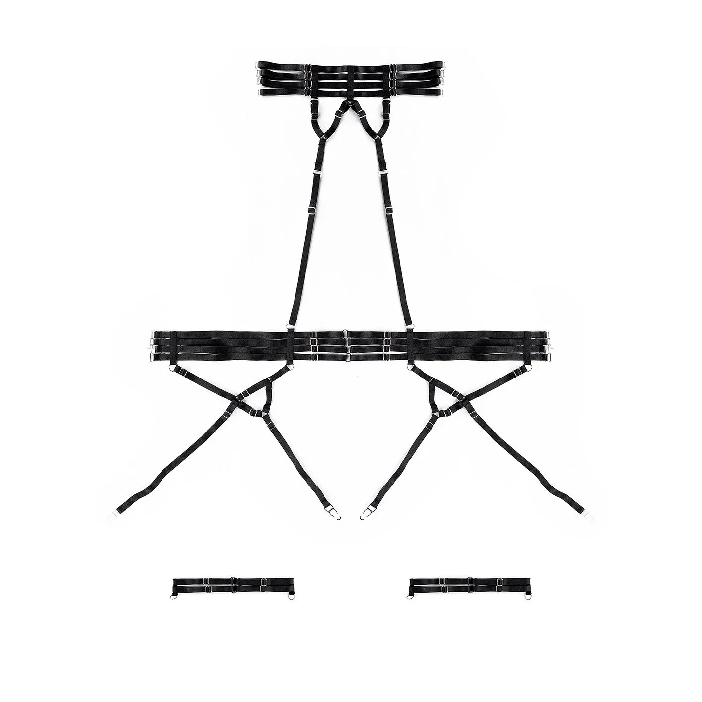 портупея pinkrabbit bandage elastic, чёрный в Мурманске