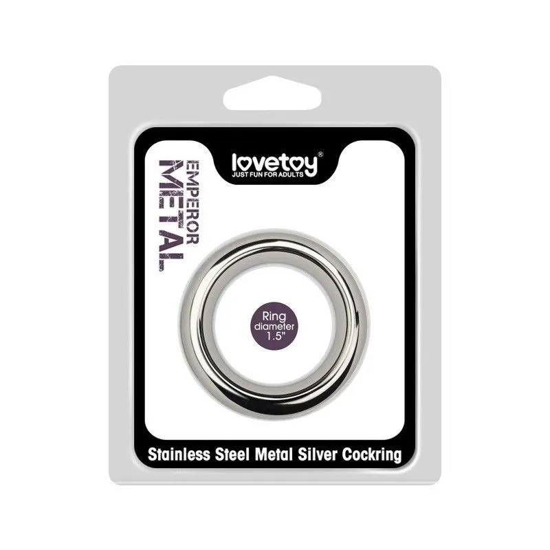 кольцо lovetoy metal silver cockring 4 см, металлическое в Мурманске
