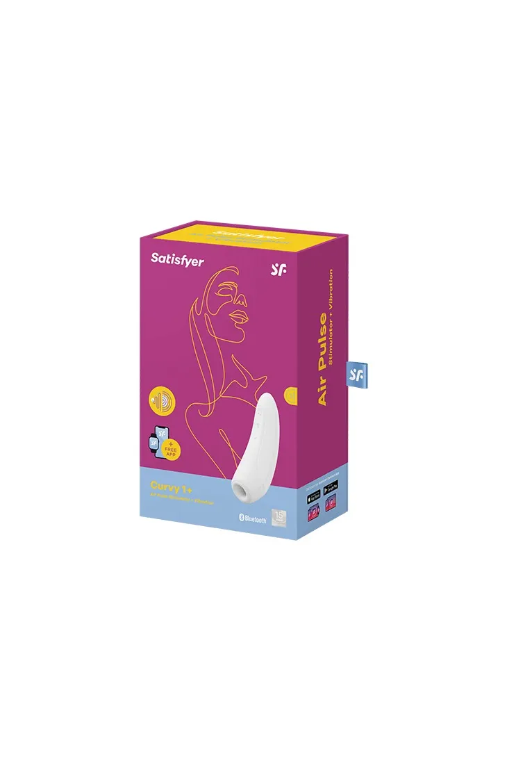 вакуумный массажер с вибрацией satisfyer curvy 1 plus white 001845sa в Мурманске