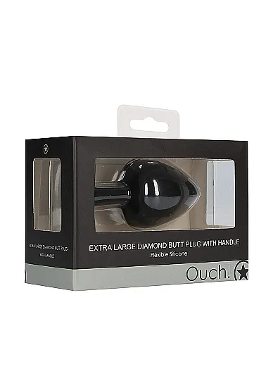 анальная пробка для ношения с кристаллом  diamond butt plug with handle в Мурманске