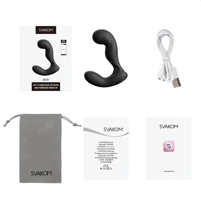 вибромассажёр простаты svakom iker, с пульсацией, черный в Мурманске
