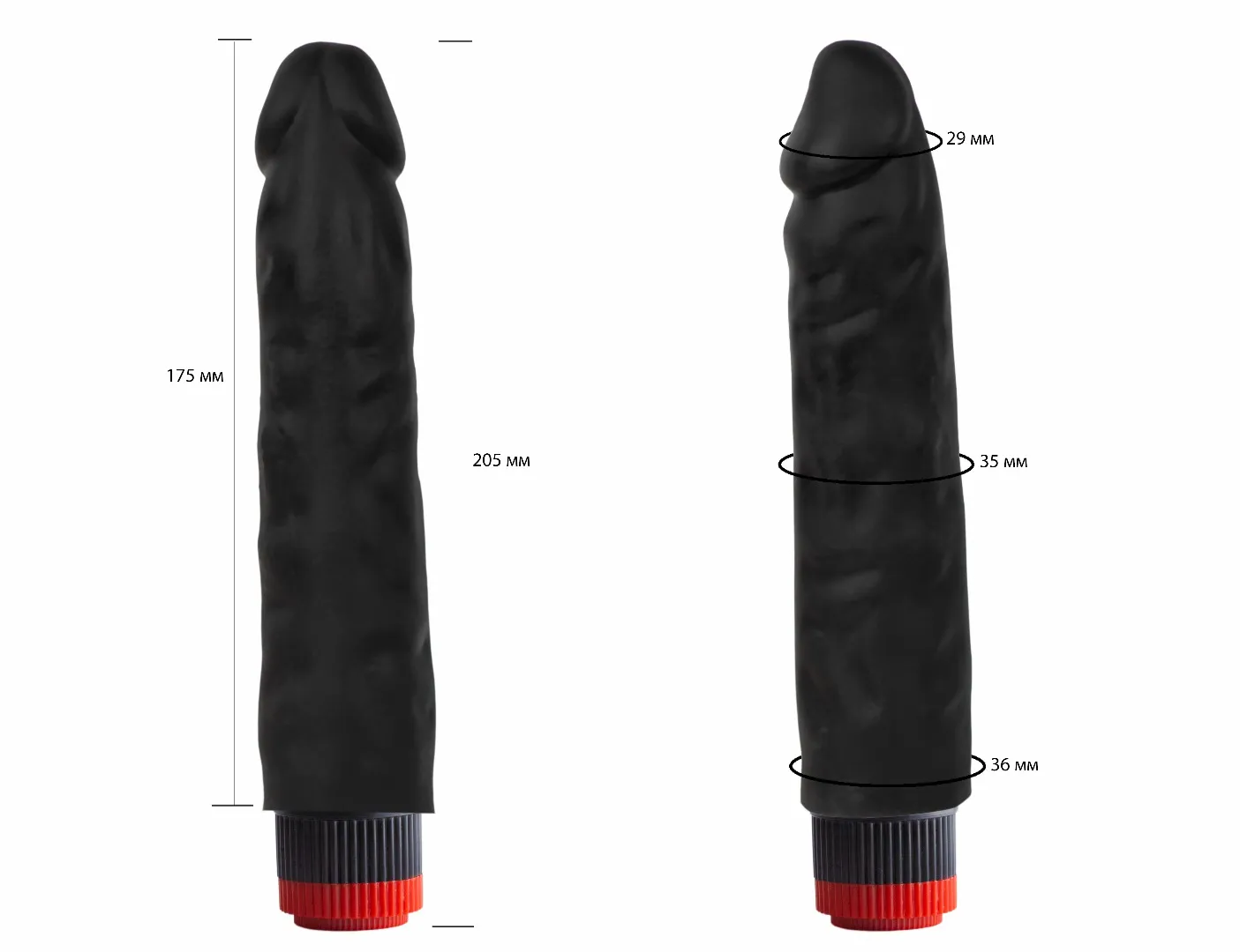 вибратор реалистик черный  биоклон 417100ru в Мурманске