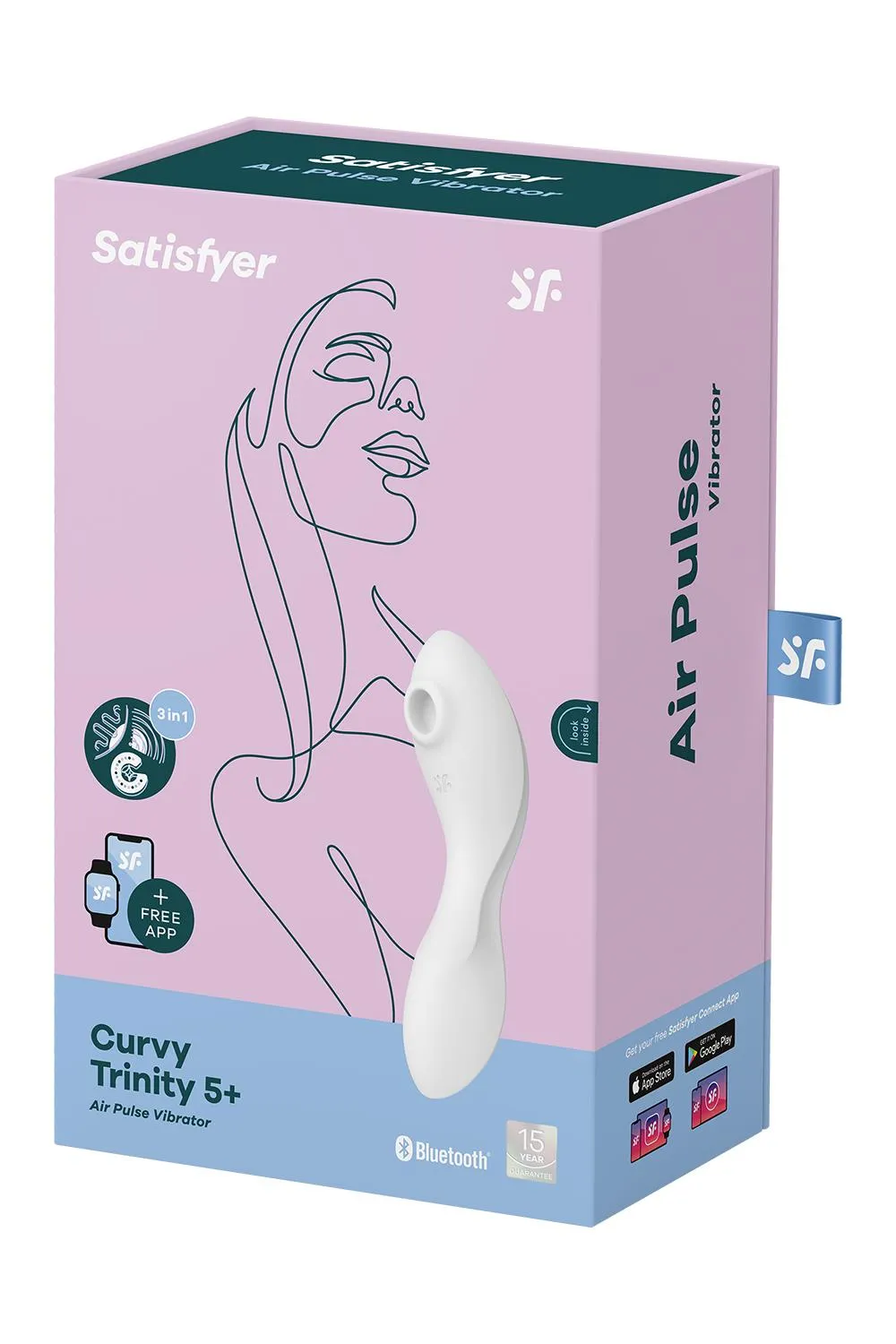 вакуумный массажер satisfyer curvy trinity 5+ white 036557sa в Мурманске