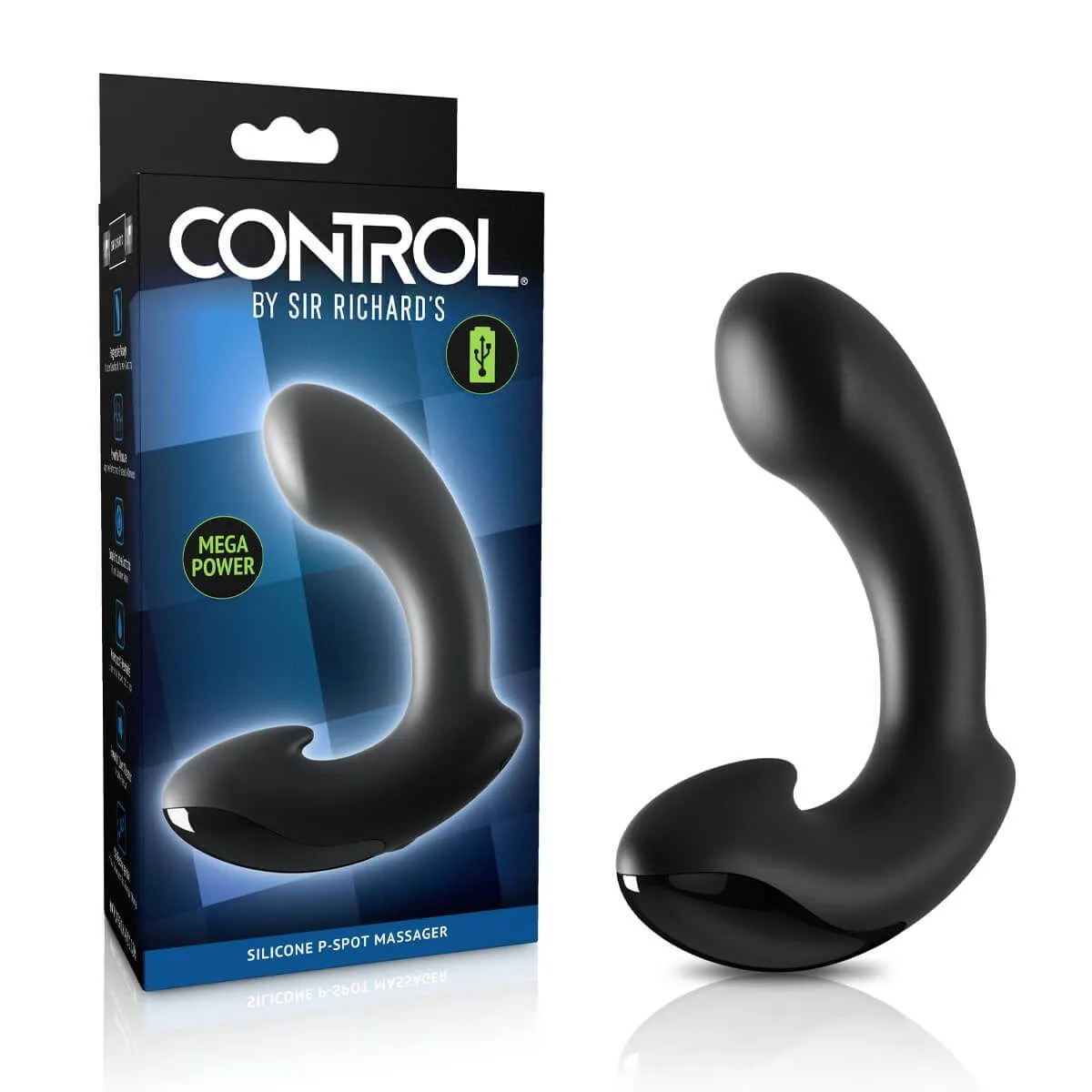 анальный массажер control by sir richards silicone p-spot massager, чёрный в Мурманске