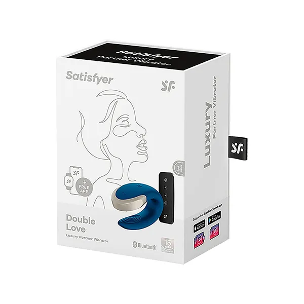 многофункциональный стимулятор для пар satisfyer partner double love, синий в Мурманске