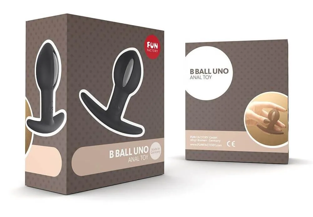 анальный шарик fun factory b ball uno, черно-серый в Мурманске
