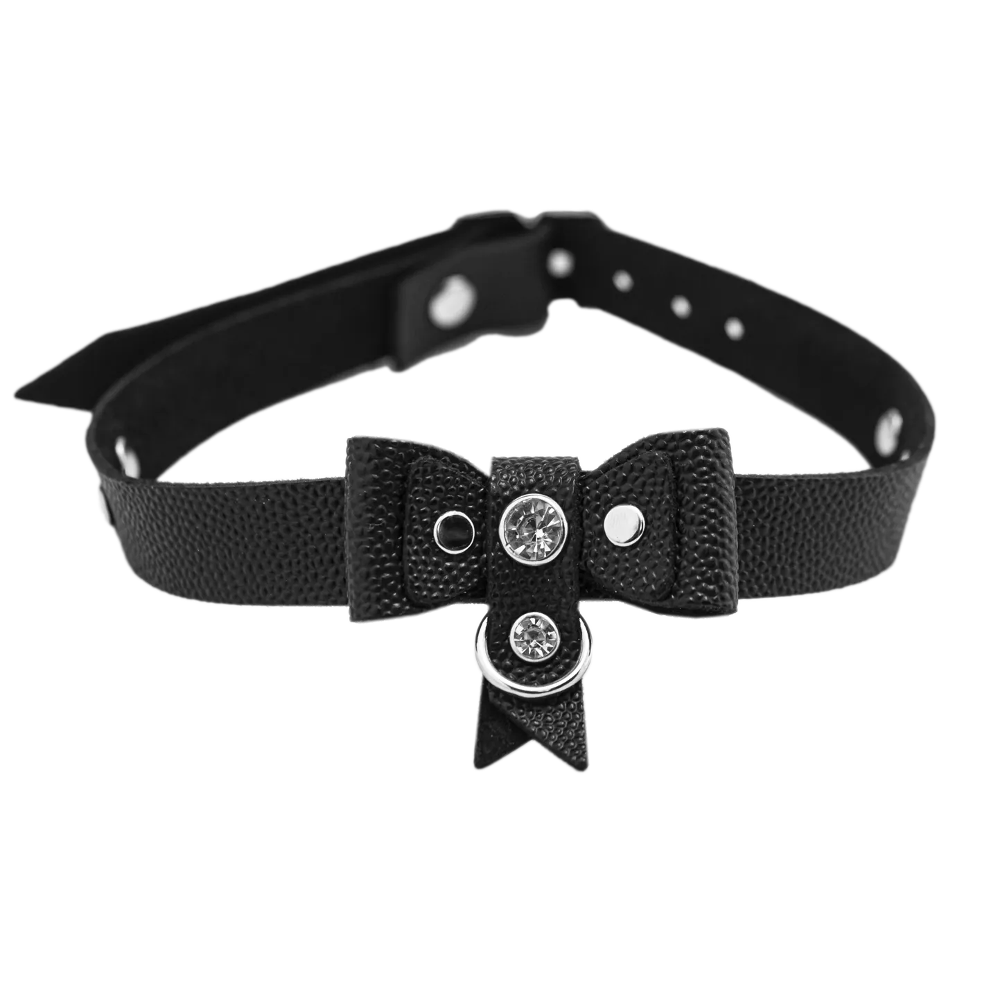 Чокер бабочка со стразами, чёрный