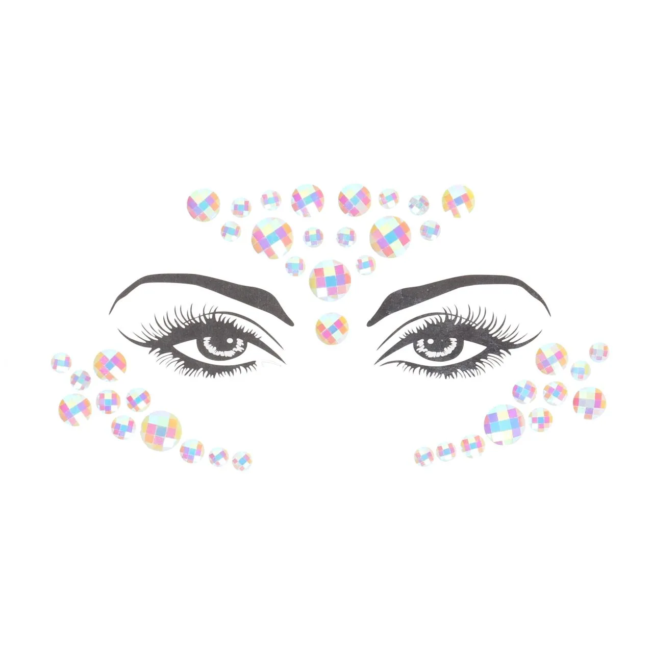 декоративное украшение (камни) на клеевой основе body jewelry stickers - face - glow in the dark - o в Мурманске