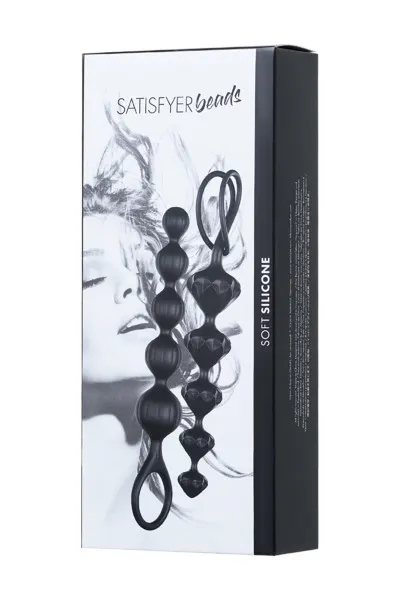 набор из 2 цепочек satisfyer beads black 000855sa в Мурманске