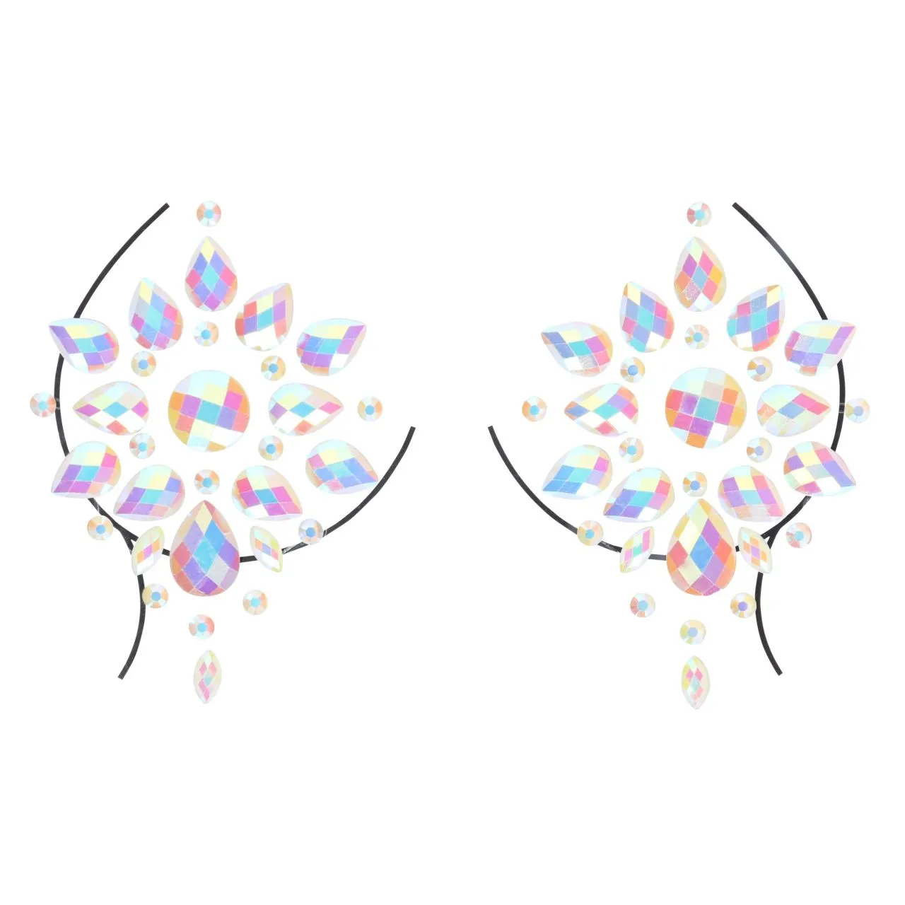 декоративное украшение (камни) на клеевой основе body jewelry stickers - nipples - glow in the dark в Мурманске