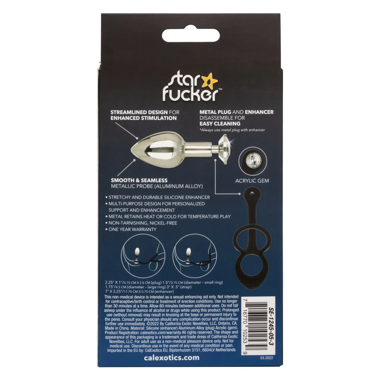 анальная пробка с эрекционным кольцом starfucker mini plug в Мурманске