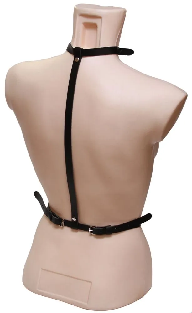 Эротическое бондажный комплект с полоской, черный в Мурманске