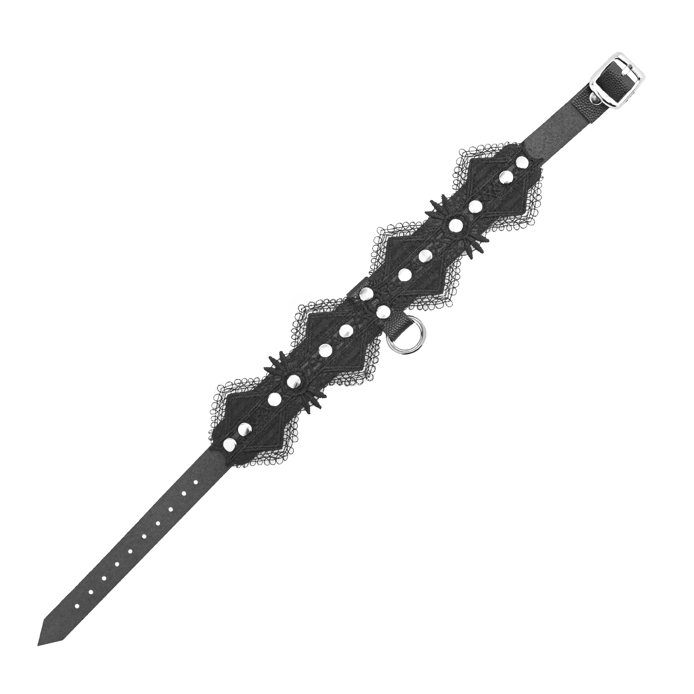 чокер с кружевом и кольцами со стразами в Мурманске