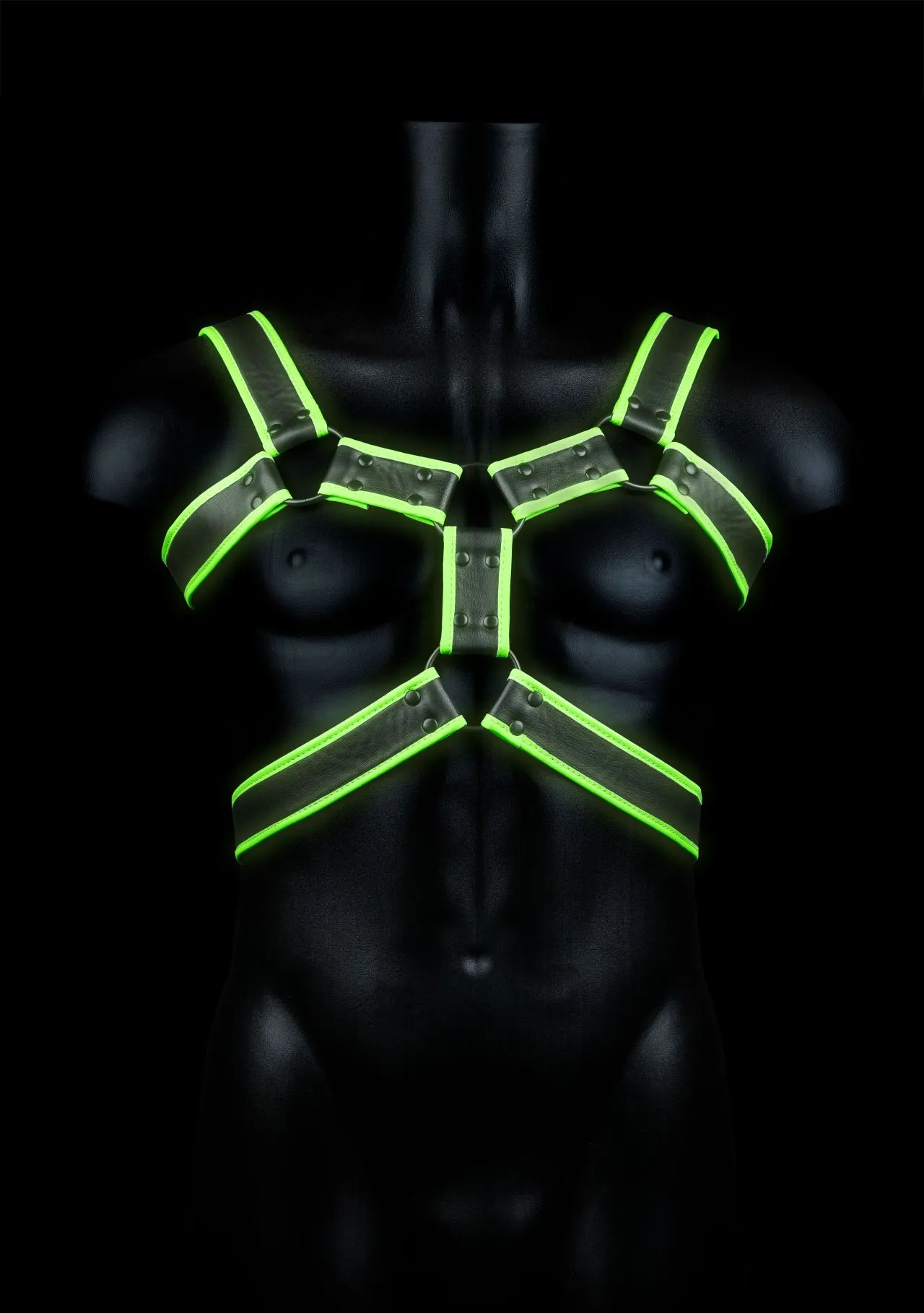 портупея body harness - glow in the dark (s/m) в Мурманске