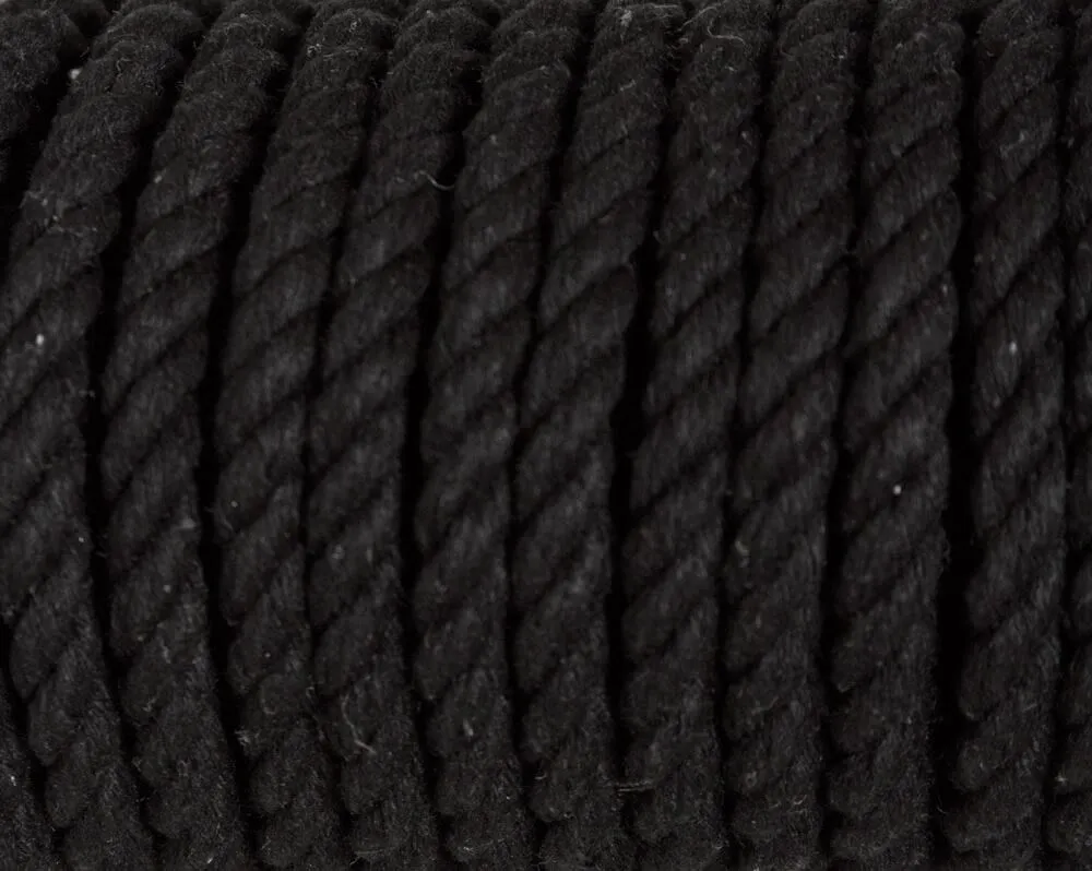 хлопковая веревка для шибари pinkrabbit черная, 20 м в Мурманске